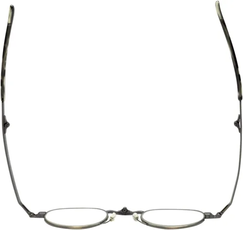 Vista 6 de Calabria Gafas de lectura plegables con especificaciones plateadas, lectores de bolsillo plegables para hombres y mujeres, estuche rígido negro