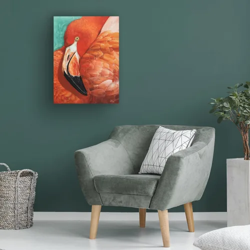 Vista 3 de Trademark Fine Art Lienzo decorativo para pared, diseño de flamenco rosa gracioso de Jim Brune para sala de estar, dormitorio u oficina, 18 x 24