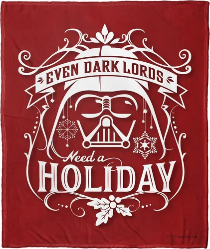 Vista 90 de Northwest Star Wars Manta Decorativa Silk Touch, 40" x 50", Villanos del Lado Oscuro