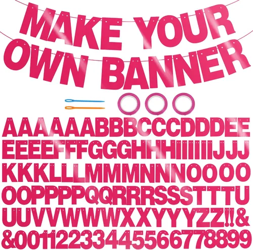 Vista 44 de 116 piezas de letras de la A a la Z DIY Banner personalizado Colorido
