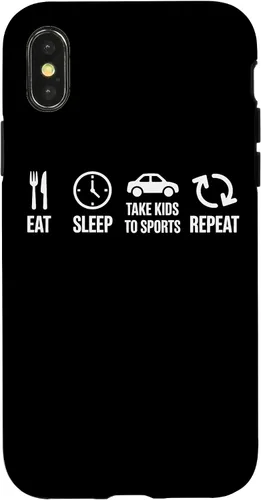 Vista 5 de Eat Sleep Take Kids to Sports Repeat Youth Athlete Parent Case for iPhone 17