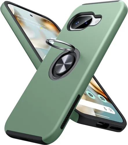 Vista 31 de JAME Funda delgada para Google Pixel 7 Pro, soporte de anillo a prueba de Azul