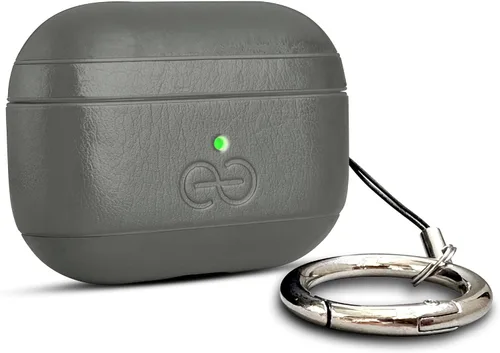 Vista 26 de Dreem Om - Funda para estuche con clip para llavero compatible con AirPods 1 y 2, funda de cuero vegano para Airpods para hombres y mujeres, Negro