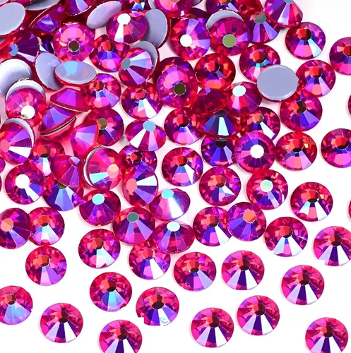 Vista 19 de Jollin Hot Fix - Diamantes de imitación de cristal con parte trasera plana, gemas de diamantes de imitación de 0.079 pulgadas