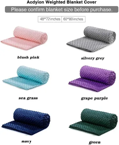 Vista 6 de Funda de edredón Acdyion extraíble, para mantas pesadas, diseño de lunares con 8 lazos, súper suave A (gris)