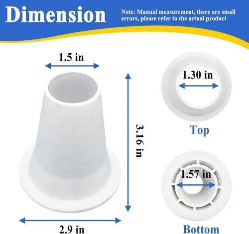 Vista 2 de GW9000 GW9015 Reductor de cono, pieza de repuesto automática de limpiador de piscinas y spa, color blanco