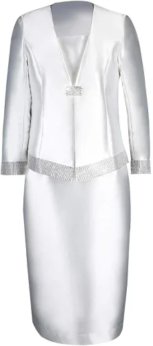 Vista 3 de Go Mai Las mujeres de la iglesia trajes de vestido de la iglesia traje para las señoras madre regalos ocasión especial boda partido formal iglesia