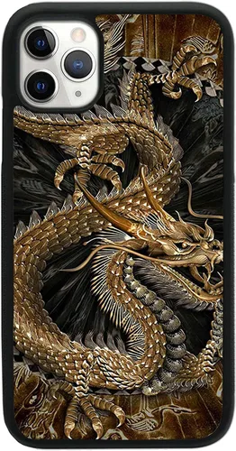Vista 17 de Funda para iPhone Air - Funda de teléfono con patrón de dragón dorado chino - Funda de TPU con protección de absorción de impactos
