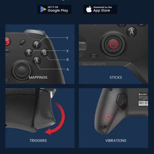 Vista 7 de GameSir T4 Cyclone Pro Wireless Pro Controller for SwitchLiteOLED, Hall Effect Controller (No Drifting) for Windows PC, macOS, Steam Deck, Android &