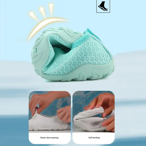 Vista 3 de Zapatos de agua para hombre y mujer, zapatos de playa, calcetines acuáticos, zapatos descalzos de secado rápido, zapatos de natación ligeros