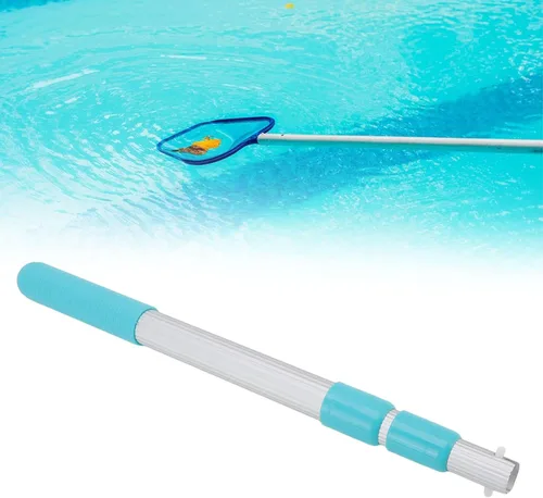Vista 6 de TOPINCN Poste telescópico para piscina, poste telescópico de aluminio profesional ABS, 3 secciones, mango de red de piscina para redes
