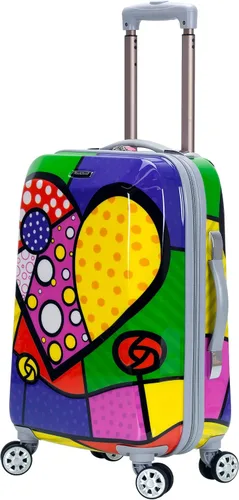 Vista 7 de Rockland Melbourne Hardside - Maleta con ruedas giratorias expandibles, corazón, 2 piezas (20"28"), Corazón, Maleta giratoria extensible Melbourne