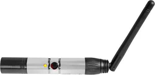 Vista 2 de Rockville Paquete DMX-WTR: transmisor de iluminación inalámbrico DJ DMX de 2.4 GHz, (2) receptores DMX inalámbricos DMX-WRE de 2.4 GHz con batería