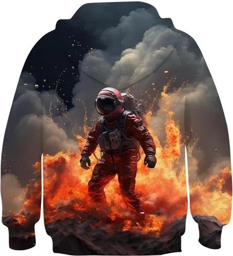 Vista 2 de Idgreatim 6-14T - Sudadera con capucha y bolsillos para niños y niñas