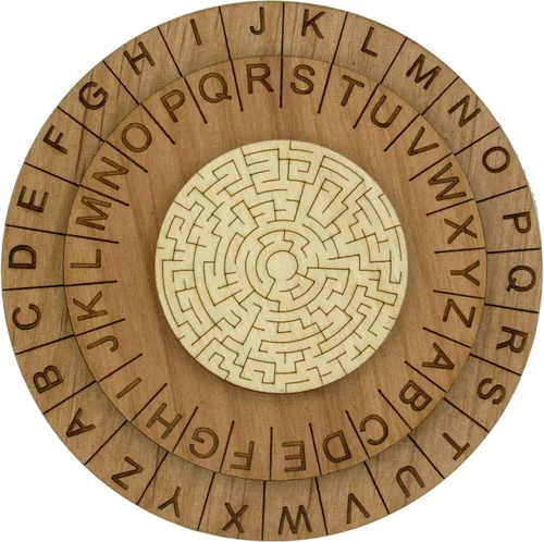 Vista 4 de Paquete de accesorios para sala de escape: disco decodificador de cifrado Pigpen y Laberinto