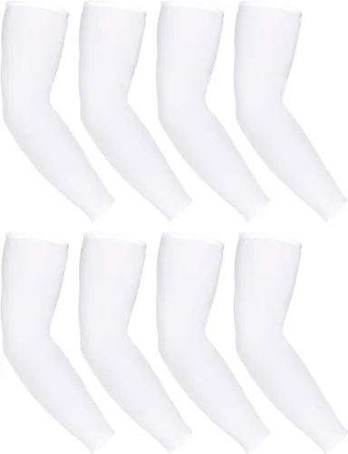 Vista 5 de 8 pares de mangas de enfriamiento unisex con protección UV para brazo de seda de hielo