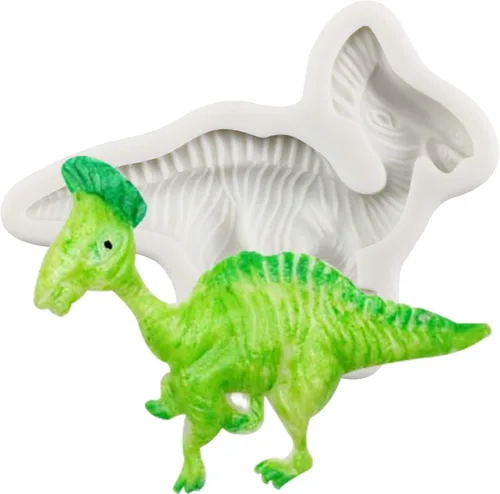 Vista 12 de Funshowcase Molde de silicona para fondant de dinosaurio Carcharodontosaurus 2.6inch Carcharodontosaurus 2.6 pulgadas de alto