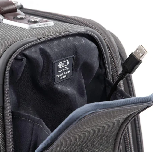 Vista 6 de Travelpro Platinum Elite-Softside - Maletas expansible con ruedas giratorias, Gris Vintage), 409182C05