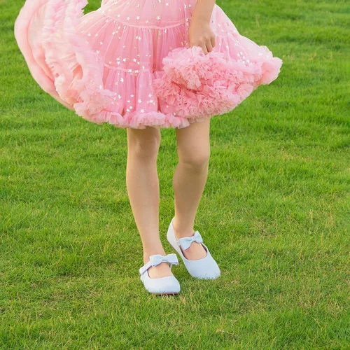 Vista 4 de Felix & Flora Zapatos de vestir para niñas pequeñas - Zapatos planos Mary Jane para niñas de flores, zapatos de ballet para fiestas y bodas