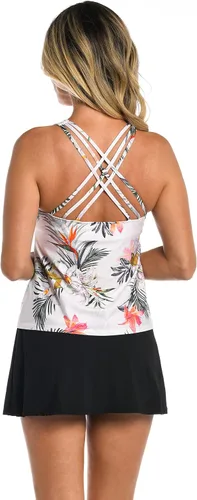 Vista 2 de Traje de baño tankini con cuello redondo