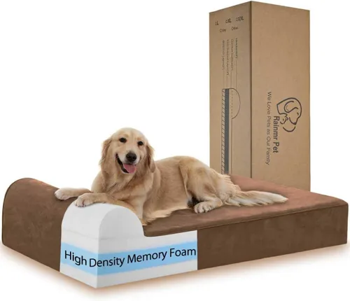 Vista 3 de Funda para cama para perro grande Rainmr - Funda de repuesto grande para cama de espuma viscoelástica para mascotas, forro para cama para perros