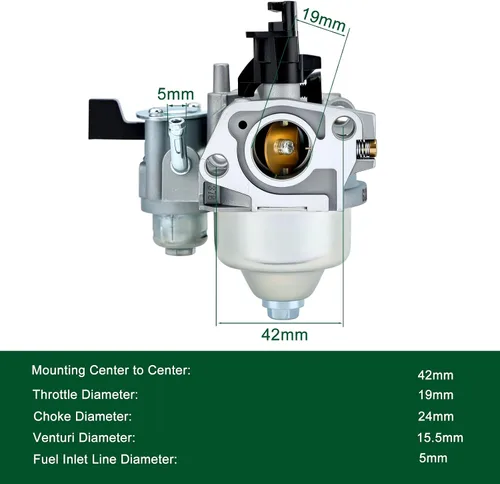 Vista 4 de Carburador GX200 GX160 para Honda GX 160 GX 200 5.5HP 6.5 HP Motor Reemplaza 16100-ZH8-W61 16100-ZE1-814 16100-ZE1-825 Honda GX 200 carburador