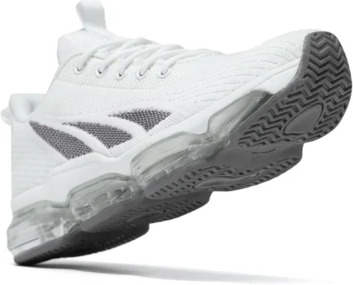 Vista 5 de Pozvnn Zapatillas de correr para hombre con cojín de aire, zapatillas de deporte de moda, informales, tenis, caminar, atléticos, zapatillas