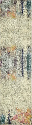 Vista 17 de Tapete abstracto Unique Loom, colección Estrella, moderno, multiárea, Polipropileno, Beige