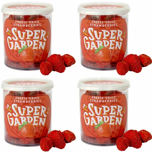 Vista 9 de Super Garden Piezas de fresa y frambuesa liofilizadas, sabrosas y nutritivas trozos de fresa y frambuesa liofilizadas, sin gluten, conservantes ni