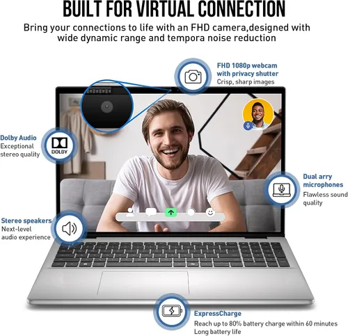 Vista 8 de Dell 2026 16 Laptop Touchscreen Computer, 16" FHD+ Touch Screen Business Laptop PC, Intel Core 7 (10-Core, >i7-1355U), 16GB DDR5 1TB SSD Windows 11