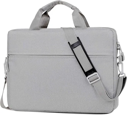 Vista 6 de Funda de transporte para laptop de 13/14/15 pulgadas - Doble compartimento a prueba de golpes, correa ajustable duradera y elegante, bolsa escolar