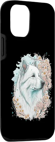 Vista 3 de iPhone 15 Samoyed Cherry Blossom Dog Japanese Sakura Flower Case