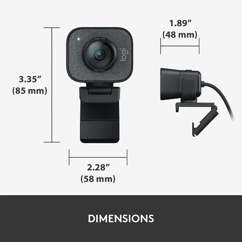 Vista 10 de Logitech StreamCam Premium Webcam para transmisión y creación de contenido, Full HD 1080p a 60 fps, funciona con Microsoft Teams, Google Meet, Zoom