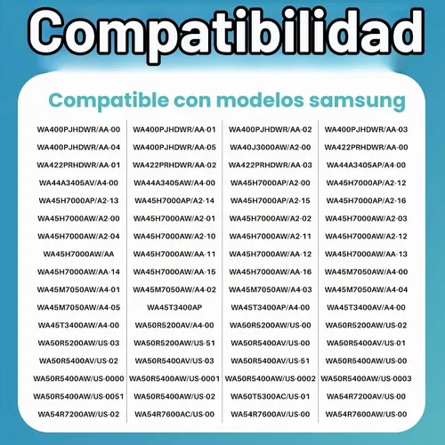 Vista 2 de Válvula de entrada de agua de lavadora apta para samsung WA50T5300AC/US WA50R5400AW/US etc.