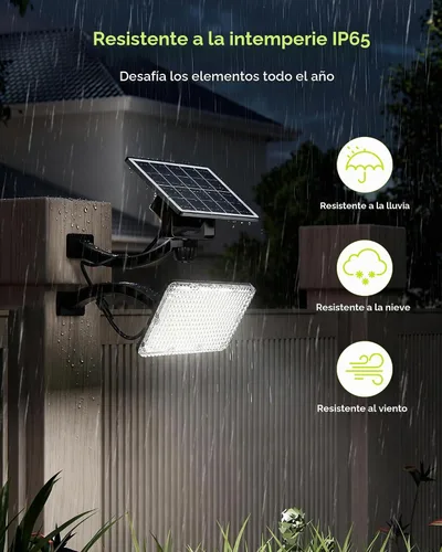 Vista 7 de JACKYLED Luces solares para exteriores, 299 LED, 1000 lúmenes, color negro