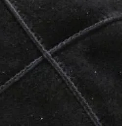 Vista 2 de Kippah de ante negro (extra pequeño)