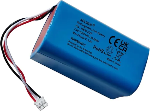 Vista 10 de AOLIKES Batería de iones de litio de 7.4 V 5200 mAh, batería recargable con enchufe XH2.54-2Pin, baterías de bricolaje 18650 2S2P Li-ion