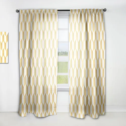Vista 26 de DesignQ Cortinas con patrón hexagonal retro IX para dormitorio, cortinas para sala de estar, cortinas con aislamiento térmico, panel individual, 52