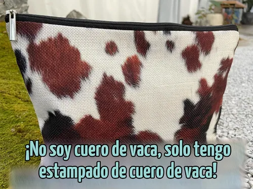 Vista 2 de Bolsa de maquillaje de vaca - Cosas de vaquera, regalos occidentales Vaqueras-1