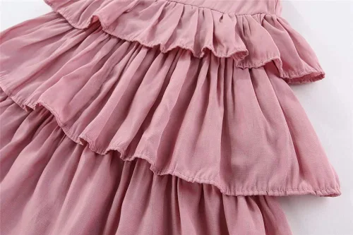 Vista 6 de Mud Kingdom Little Girls Sleeveless Dress Midi Length Ruffle Tiered Layered Summer