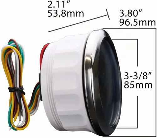 Vista 5 de MOTOR METER RACING W PRO 85mm 3-3/8" 2 en 1 Velocímetro GPS Tacómetro Odómetro Digital Kilometraje y Medidor de Viaje con Señal de Giro y Luz Alta