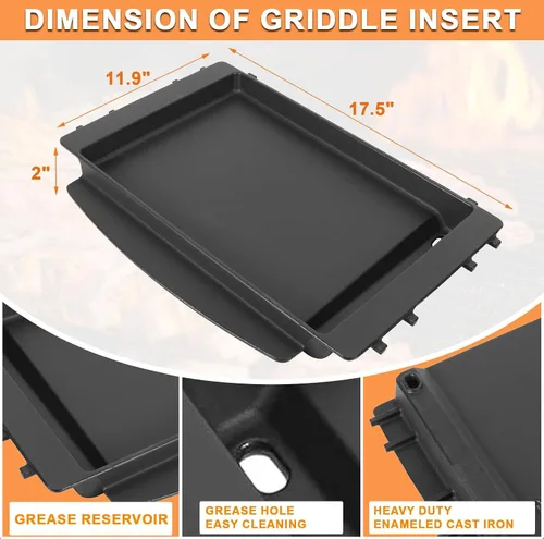 Vista 4 de 7658 Inserto de plancha para inserto de sartén Weber Spirit 2 Piezas de repuesto para Weber GS4 Spirit II/I 200 y 300 y Spirit 200/300/400 SER