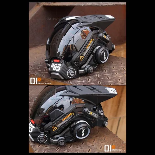 Vista 9 de Topoo Máscara punk futura, máscara táctica para cosplay, accesorios cibernéticos para hombres, mujeres, niños, niñas, Halloween, Navidad, fiesta