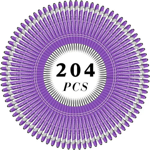 Vista 92 de Bolígrafos personalizados a granel con punta de lápiz capacitivo, 12 bolígrafos personalizados con logotipo de mensaje con nombre, bolígrafos