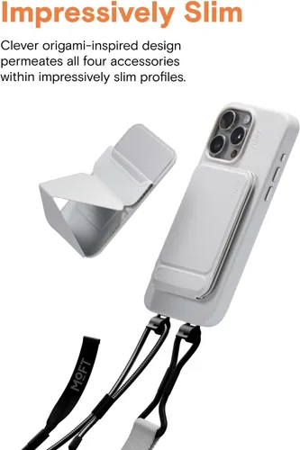 Vista 4 de MOFT Regalo para hombres y mujeres – Trípode de teléfono, soporte, cordón y funda compatible con iPhone 15 Pro