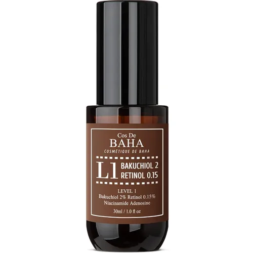 Vista 8 de Cos De BAHA L1 Bakuchiol 2% + Retinol 0.15% suero facial 1 fl oz - Retinol suave nivel 1, suero de noche ligero a base de aloe para una piel