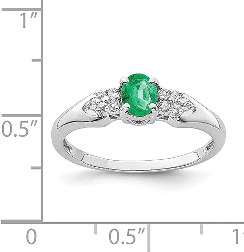 Vista 3 de 925 Sterling Silver Emerald White Sapphire Ring Gemstone Fine Jewelry For Women Gifts For Her