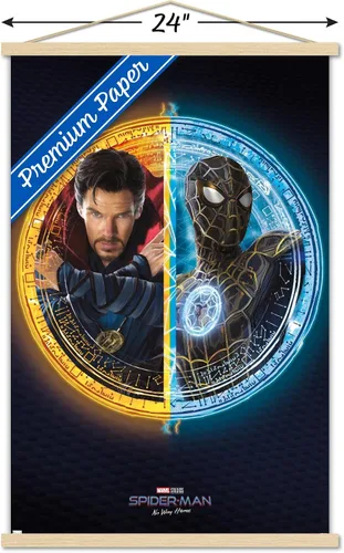 Vista 42 de Trends International Marvel Spider-Man: No Way Home - Póster de pared dúo, 22.4 pulgadas de largo x 14.7 pulgadas, versión enmarcada de madera