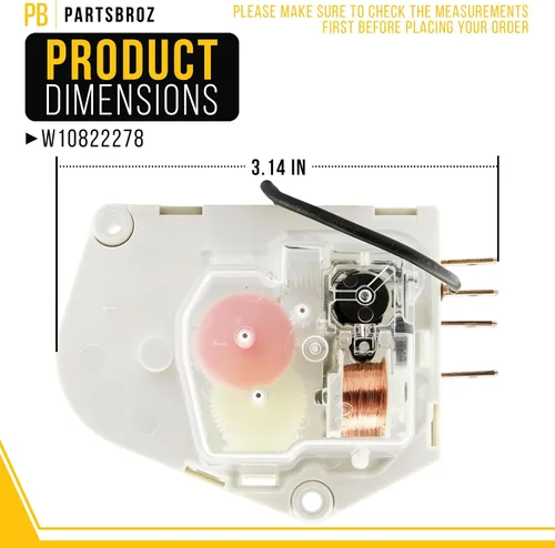 Vista 2 de W10822278 Temporizador de descongelación para refrigerador competible con Whirlpool AP5985208 PS11723171 congelador 106.71184101 ED22PEXHW02