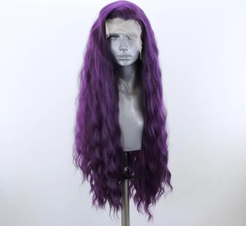 Vista 2 de Mezcla de encaje frontal sintético peluca mitad negro mitad blanco #1001 para mujeres sin pegamento largo recto pelucas de pelo sintético parte